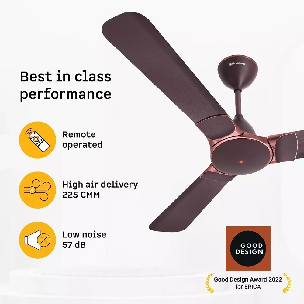 Atomberg Erica Nuvo Umber Brown 1200 mm Ceiling Fan With Remote