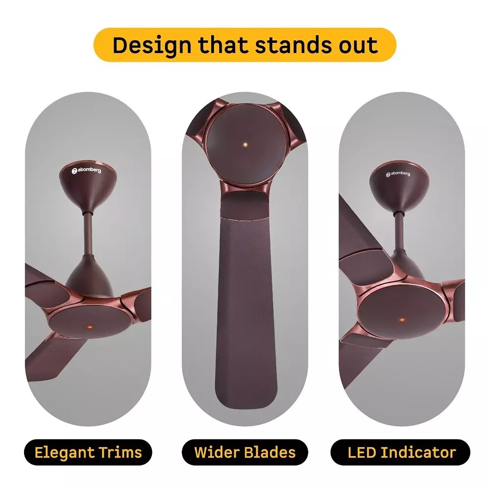 Atomberg Erica Nuvo Umber Brown 1200 mm Ceiling Fan With Remote