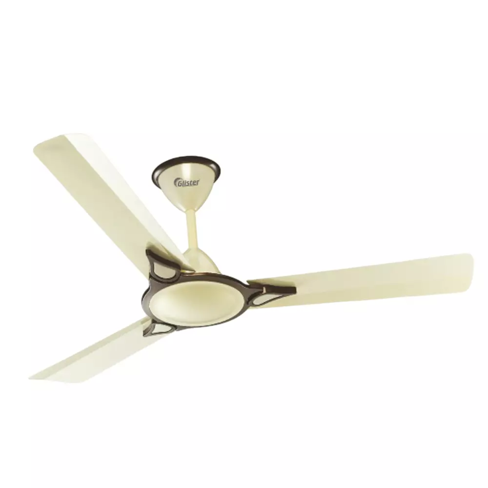 Glister Tulip 75 W Ceiling Fan 1200 mm (47 inch) Sweep Size 400 RPM Aluminium Rainbow Ivory