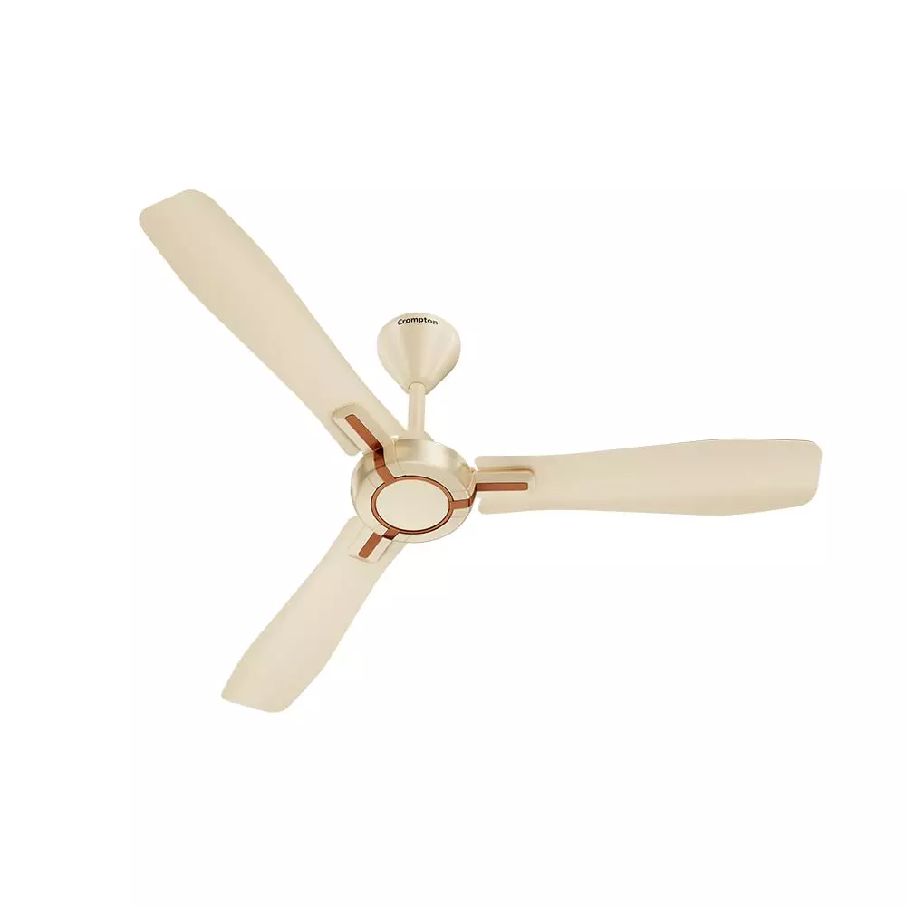 Crompton Highspeed Santos Anti-Dust Ceiling Fan 1200 mm (48 inch) Sweep Size Star Rated Husky Gold Color