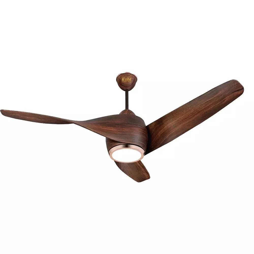 Kuhl Ceiling Fan Twist-L3 1320 mm Sweep Size 30 W 3 Aerodynamic Blades Teak Wood color