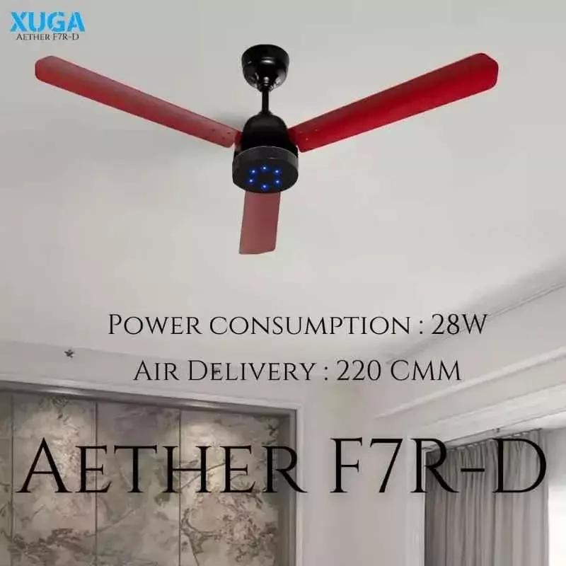 xuga-ceiling-fan-220-cmm-air-flow-bldc-motor-3-blades-380-rpm-1200-mm-sweep-size-5-star-rating-red-color-aether-f7r-d