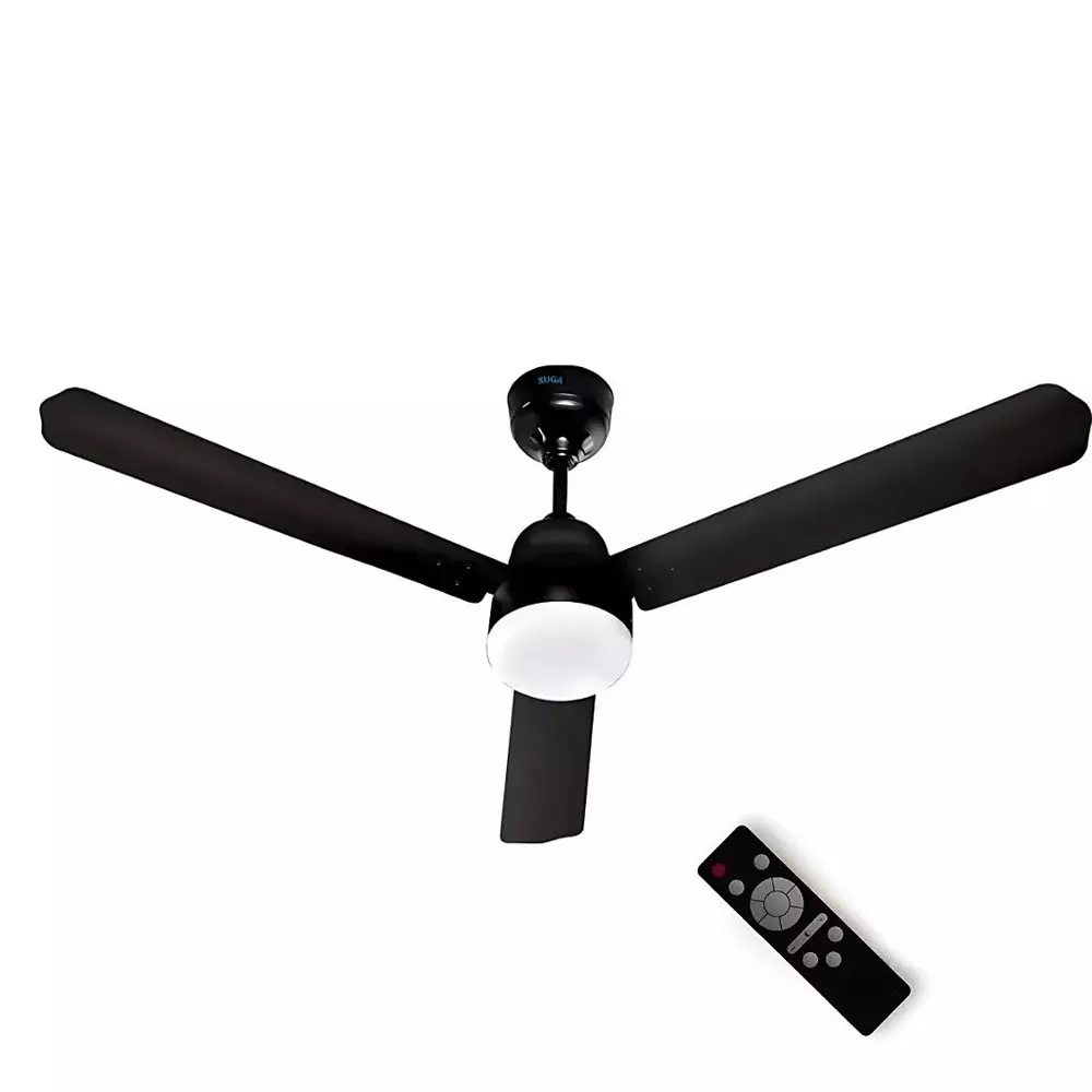 XUGA Ceiling Fan 220 CMM Air Flow BLDC Motor 3 Blades 380 RPM 1200 mm Sweep Size 5 Star Rating Smoky Brown Color, Celeste F2B