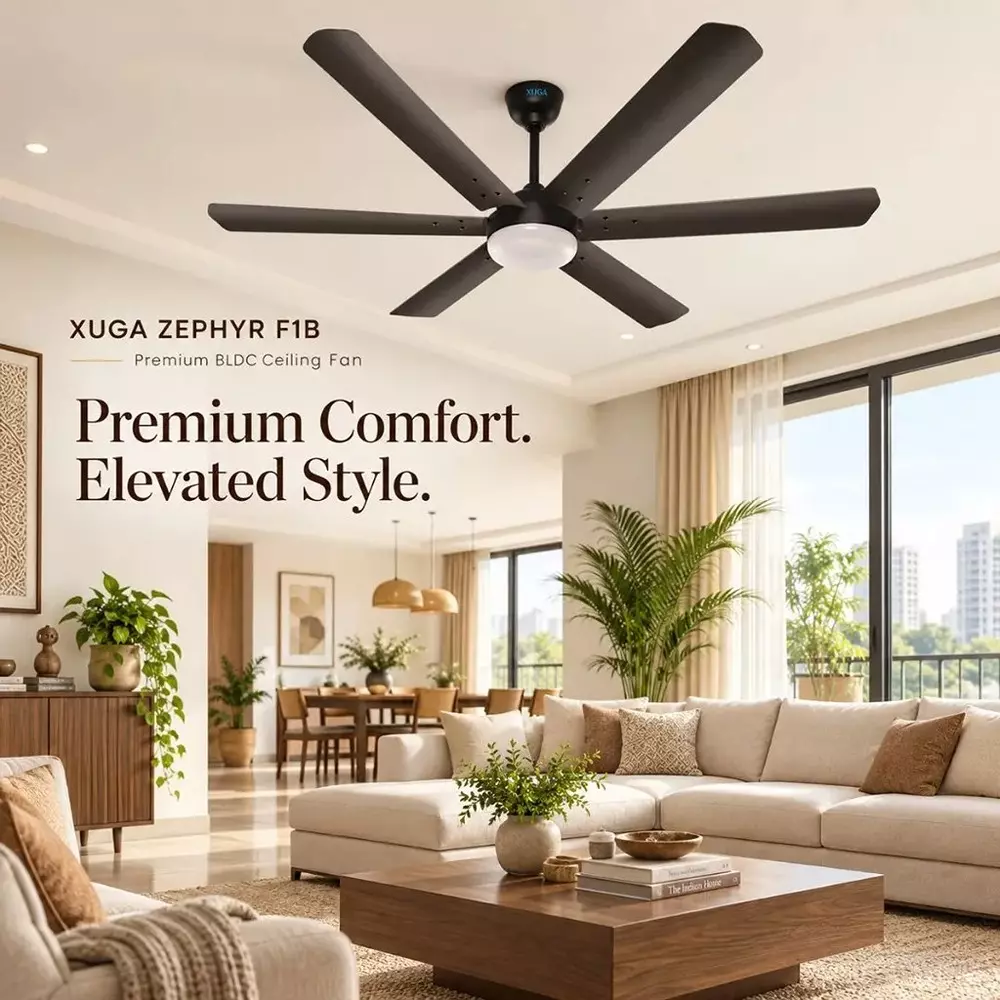 xuga-ceiling-fan-210-cmm-air-flow-bldc-motor-6-blades-320-rpm-1200-mm-sweep-size-5-star-rating-smoke-brown-color-zephyr-f1b
