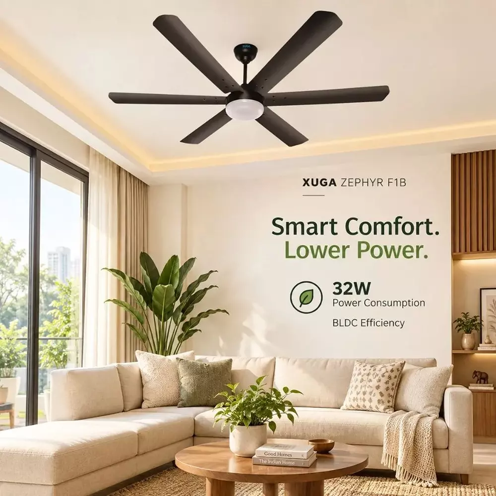 xuga-ceiling-fan-210-cmm-air-flow-bldc-motor-6-blades-320-rpm-1200-mm-sweep-size-5-star-rating-smoke-brown-color-zephyr-f1b