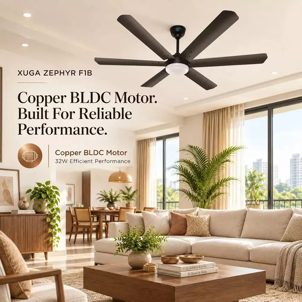 xuga-ceiling-fan-210-cmm-air-flow-bldc-motor-6-blades-320-rpm-1200-mm-sweep-size-5-star-rating-smoke-brown-color-zephyr-f1b