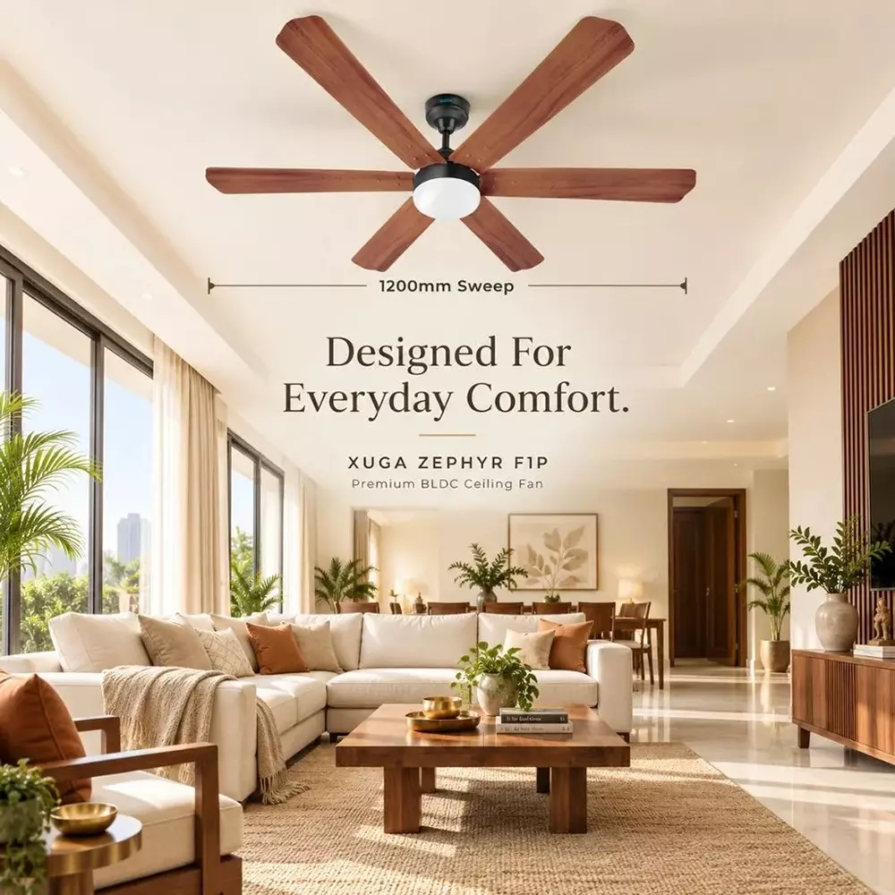 xuga-ceiling-fan-210-cmm-air-flow-bldc-motor-6-blades-320-rpm-1200-mm-sweep-size-5-star-rating-oakwood-color-zephyr-f1p