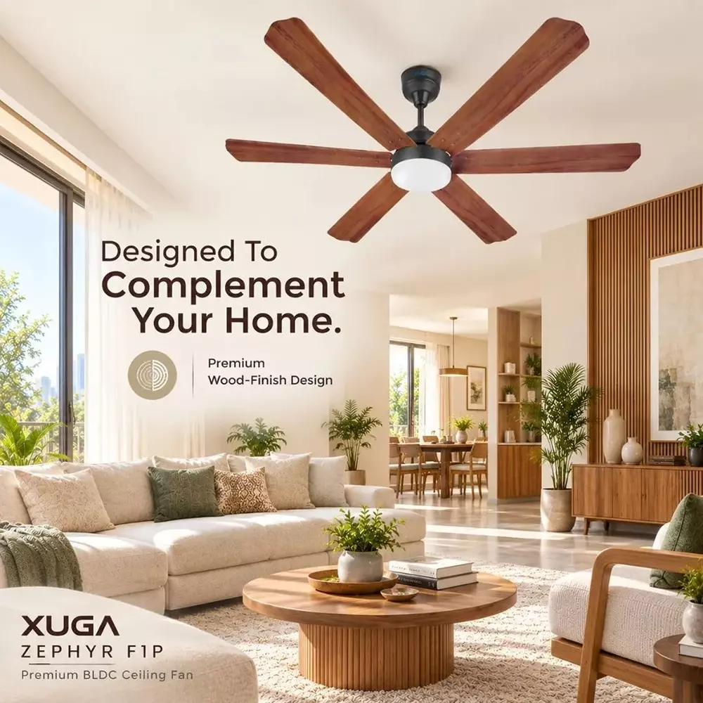 xuga-ceiling-fan-210-cmm-air-flow-bldc-motor-6-blades-320-rpm-1200-mm-sweep-size-5-star-rating-oakwood-color-zephyr-f1p
