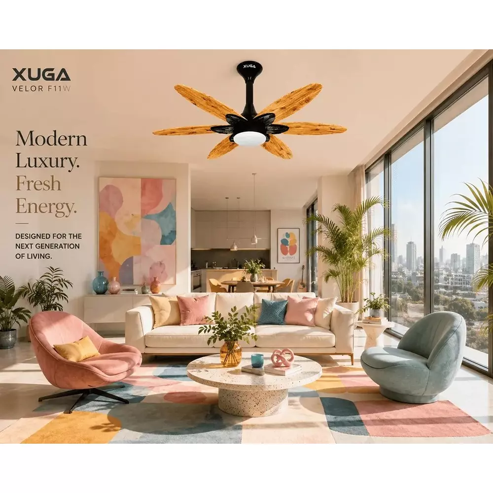 xuga-ceiling-fan-210-cmm-air-flow-bldc-motor-6-blades-320-rpm-1200-mm-sweep-size-wooden-color-velor-f11w