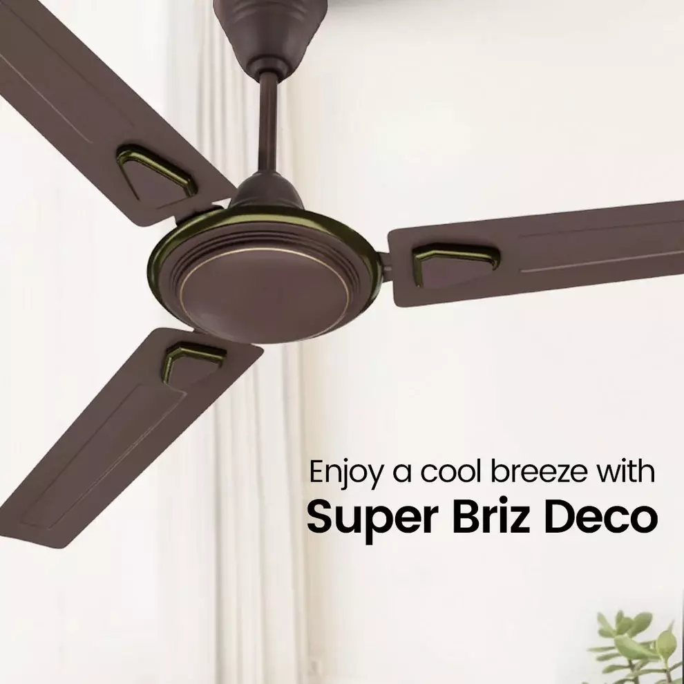 Crompton Super Briz Deco Smoked Brown 1200 mm Ceiling Fan