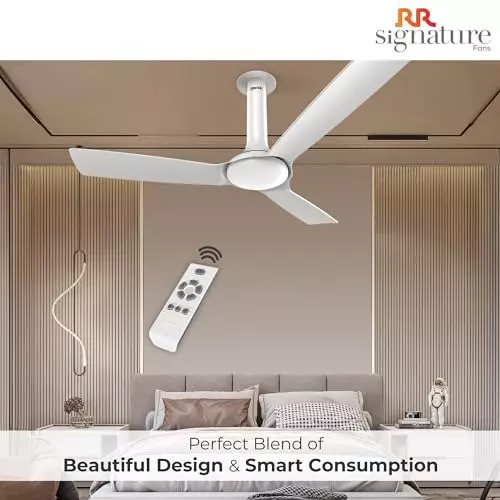 RR Signature NEW YORK CHELSEA BLDC Ceiling Fan Pristine White 1200 mm Sweep 320 RPM
