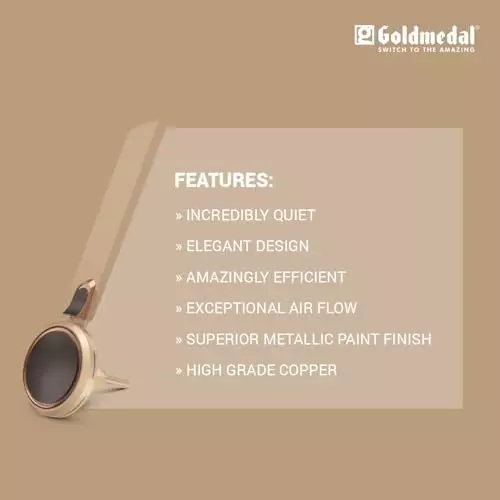 Goldmedal Senora Ceiling Fan Midas Gold 1200 mm, SCFP300948MQMGO
