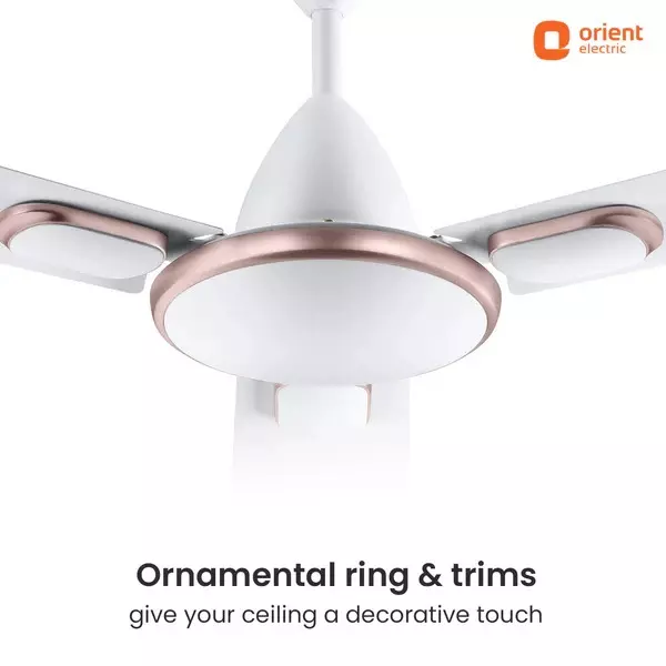 Orient Deco Blanco Ceiling Fan Caramel White 1200 mm 55 W 3 Blades 370 RPM