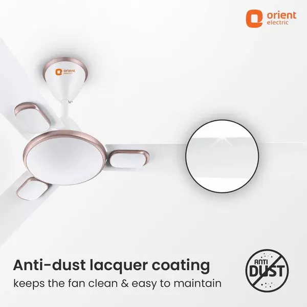 Orient Deco Blanco Ceiling Fan Caramel White 1200 mm 55 W 3 Blades 370 RPM
