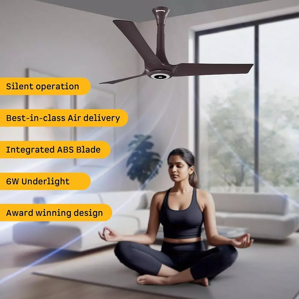 Atomberg Aris Starlight (All smart) Umber Brown 1200 mm Ceiling Fan with Remote