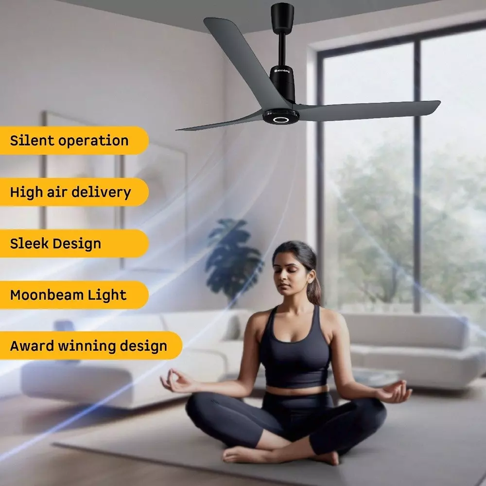 Atomberg Aris Contour (All Smart) Regent Grey 900 mm Ceiling Fan with Remote