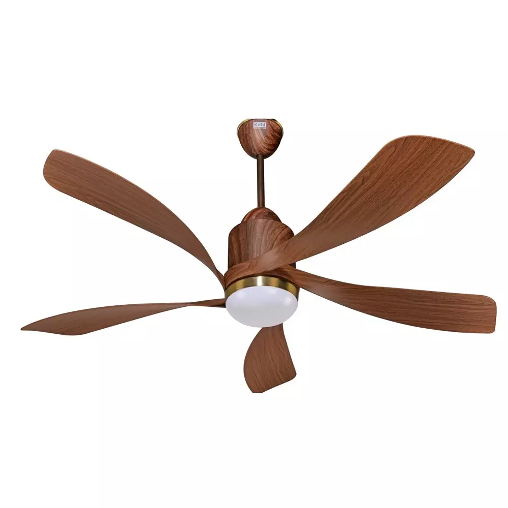 Kuhl Ceiling Fan Luxus Twist 1320 mm Sweep Size 25 W 5 Blades Teak Wood color