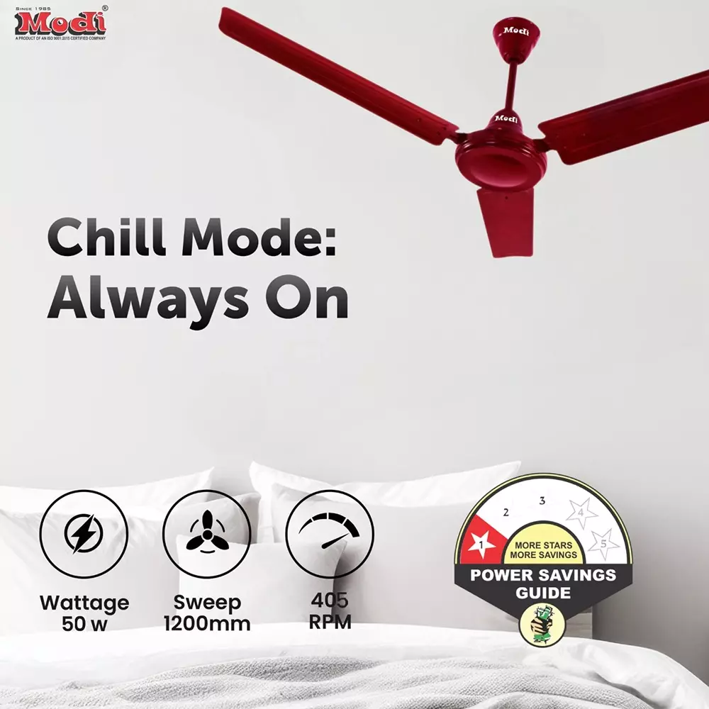 modi-true-value-ceiling-fan-1200-mm-brown-color-48-truevalue-br-pk2-pack-of-2