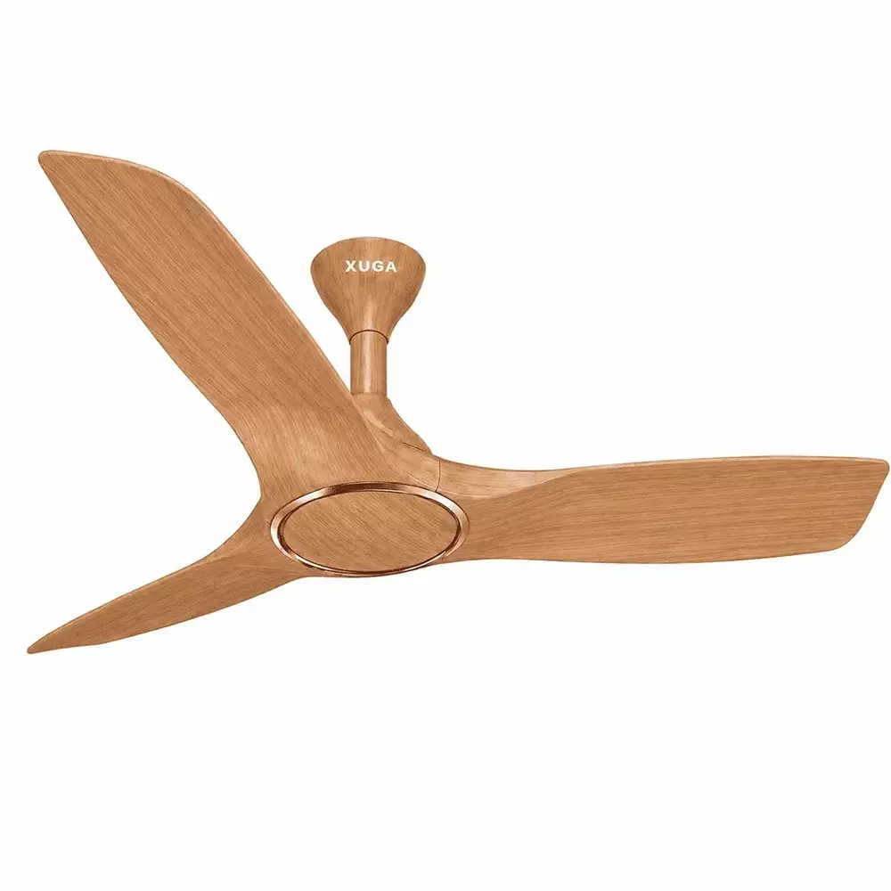 XUGA Ceiling Fan 340 CMM Air Flow BLDC Motor 3 Blades 315 RPM 1200 mm Sweep Size 5 Star Rating Teakwood Color, Aurora F3T