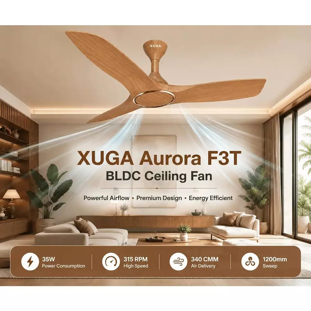 xuga-ceiling-fan-340-cmm-air-flow-bldc-motor-3-blades-315-rpm-1200-mm-sweep-size-5-star-rating-teakwood-color-aurora-f3t