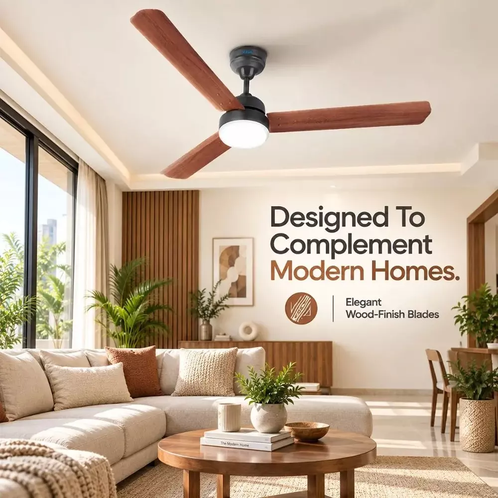 xuga-ceiling-fan-220-cmm-air-flow-bldc-motor-3-blades-380-rpm-1200-mm-sweep-size-5-star-rating-oakwood-color-celeste-f2p