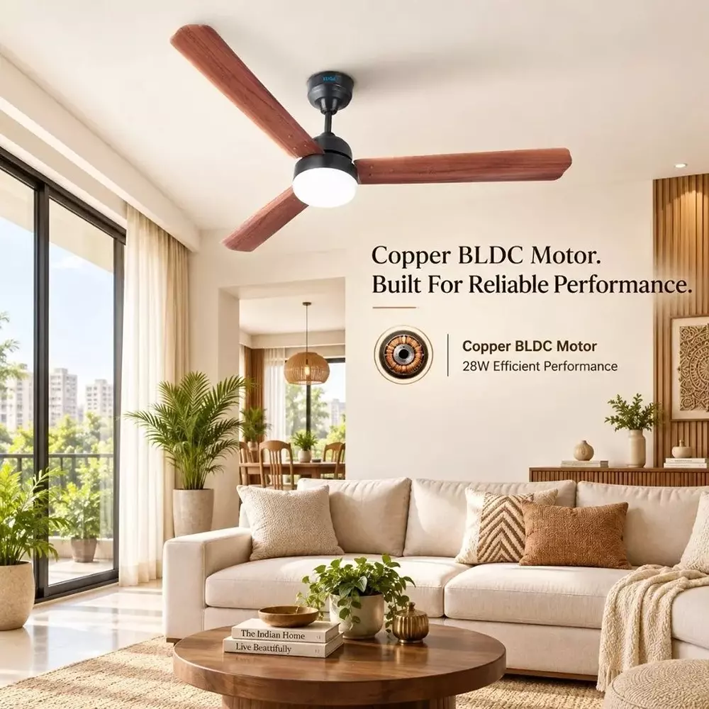 xuga-ceiling-fan-220-cmm-air-flow-bldc-motor-3-blades-380-rpm-1200-mm-sweep-size-5-star-rating-oakwood-color-celeste-f2p