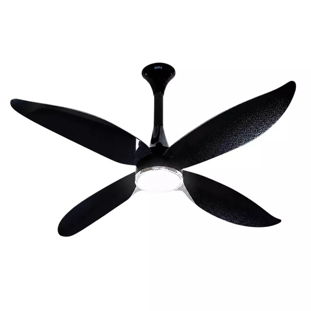 XUGA Ceiling Fan 235 CMM Air Flow BLDC Motor 4 Blades 350 RPM 1200 mm Sweep Size Black Color, Avior F8D