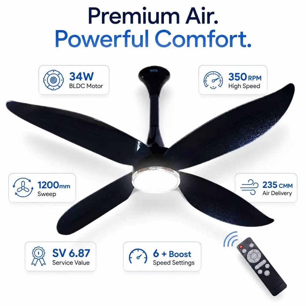 xuga-ceiling-fan-235-cmm-air-flow-bldc-motor-4-blades-350-rpm-1200-mm-sweep-size-black-color-avior-f8d