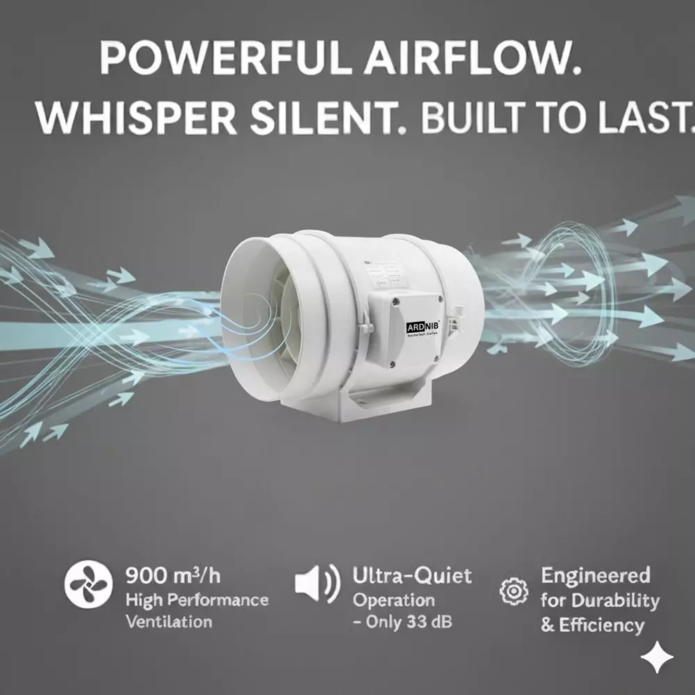 ardnib-inline-exhaust-fan-8-blades-2-speed-130-w-power-consumption-white-for-chimney-ard-8-inch-inline-fan