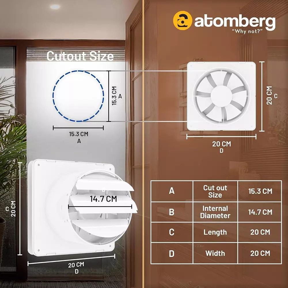 Atomberg Studio Brushed Steel 150 mm Exhaust Fan