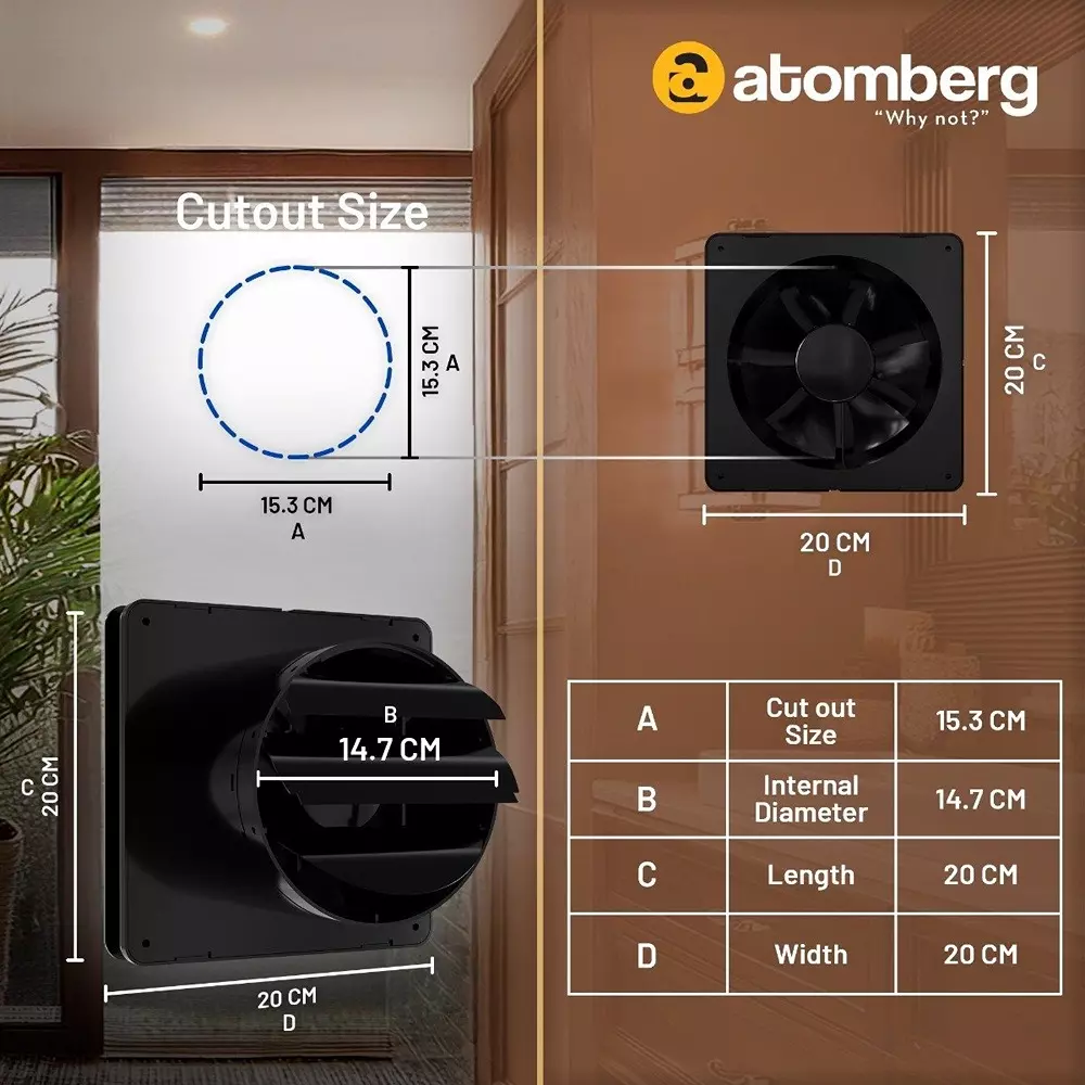 Atomberg Studio+ Brushed Steel 150 mm Exhaust Fan
