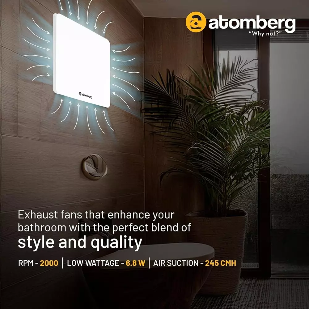 Atomberg Studio Gloss White 150 mm Exhaust Fan