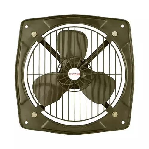 Polycab Exhaust Fan Freshner ES 225 mm Sweep Size Gold Black High Speed