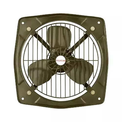 Polycab Exhaust Fan Freshner Reversible 2 In 1 Mode 225 mm Sweep Size Gold Black