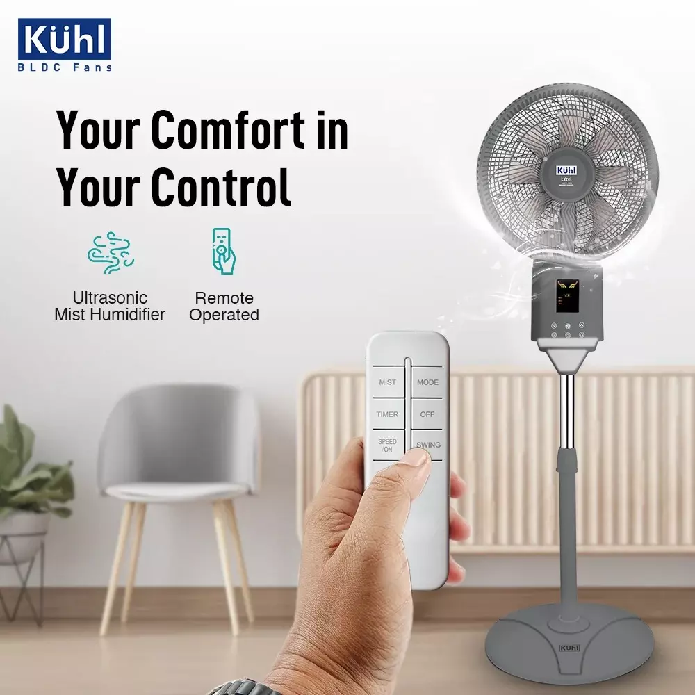 kuhl-exzel-h1-pedestal-fan-with-mist-humidifier-400-mm-sweep-size-and-1200-rpm-speed-in-grey-color