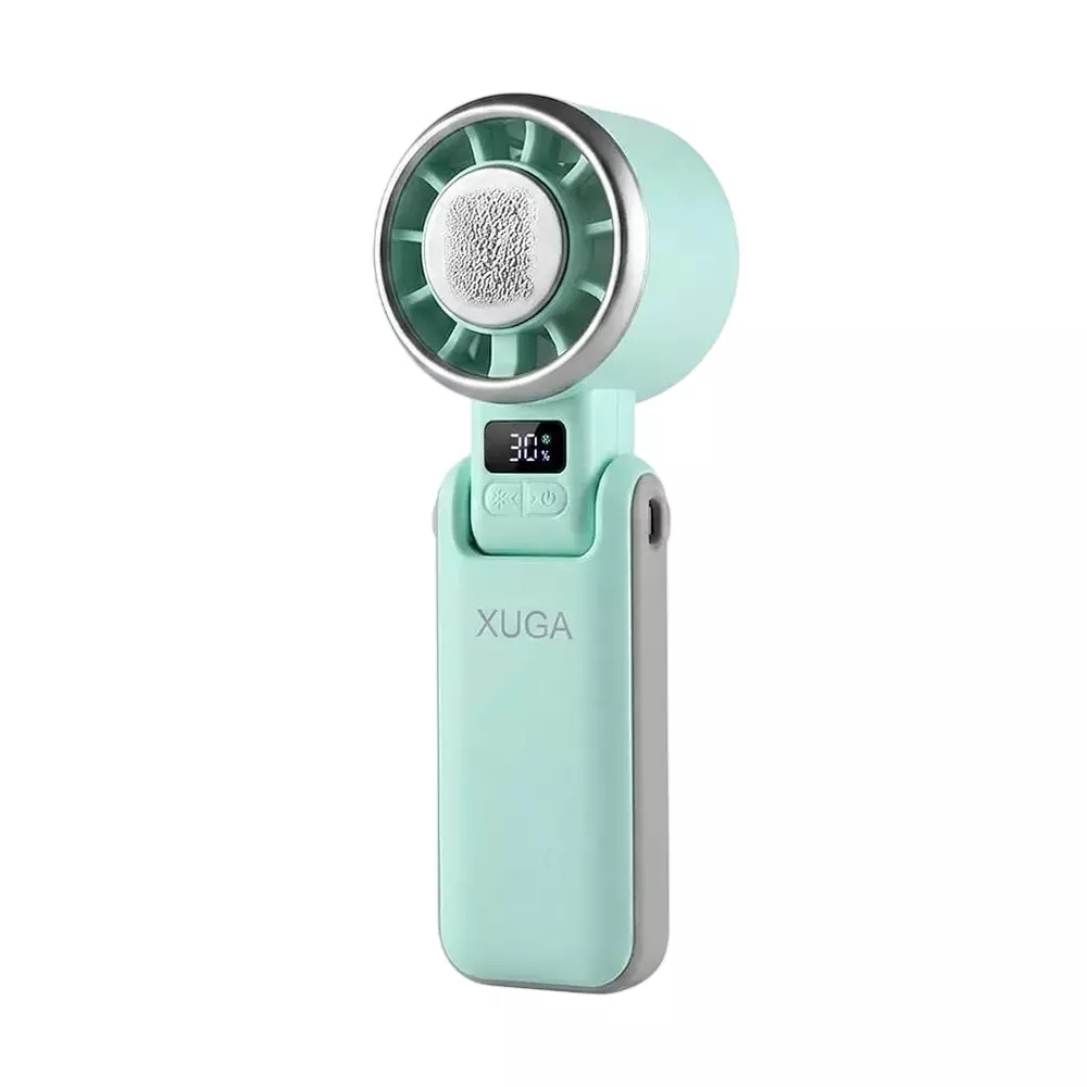 XUGA Handheld Air Cooling Fan 4000 mAh Battery Capacity Brushless Motor 10.5 W Power Mint Green Color, Yolo-G