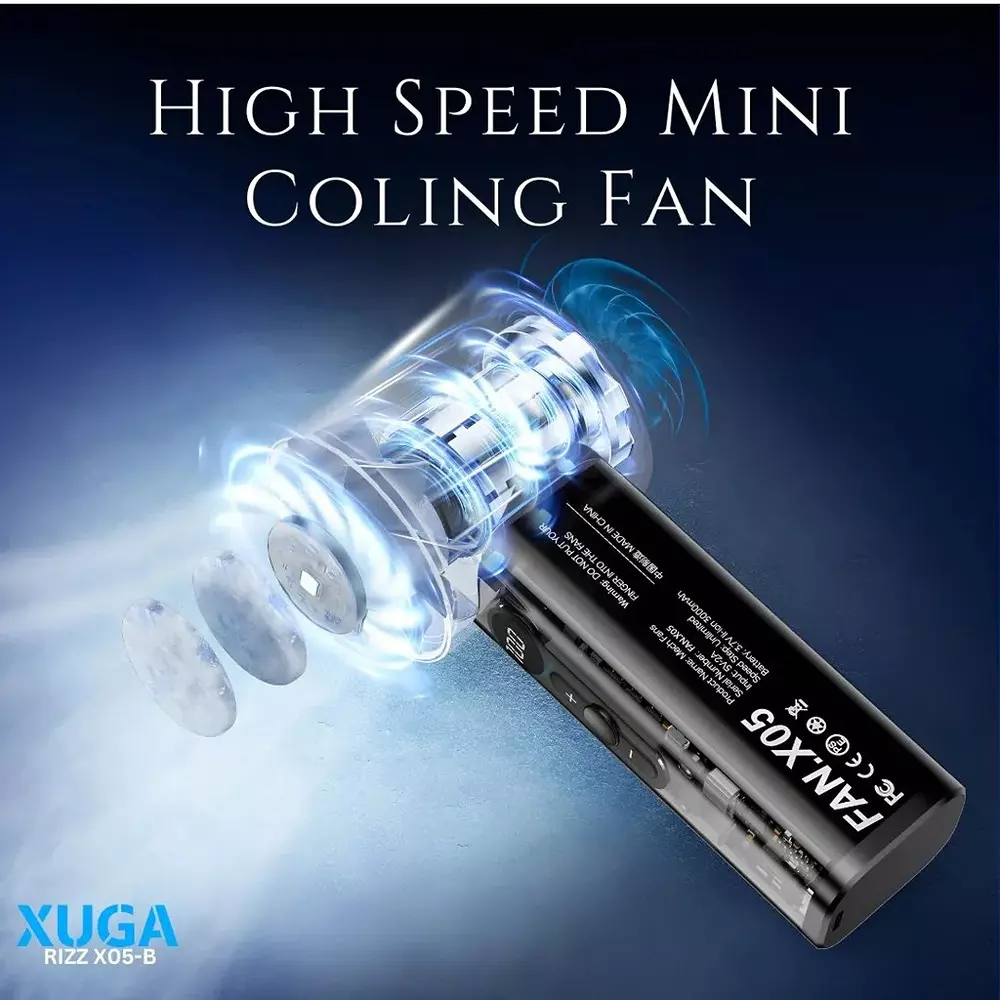 xuga-handheld-air-cooling-fan-6000-mah-battery-capacity-37-w-power-6-blades-rizz-x05-b