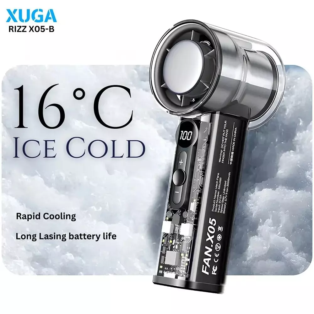 xuga-handheld-air-cooling-fan-6000-mah-battery-capacity-37-w-power-6-blades-rizz-x05-b