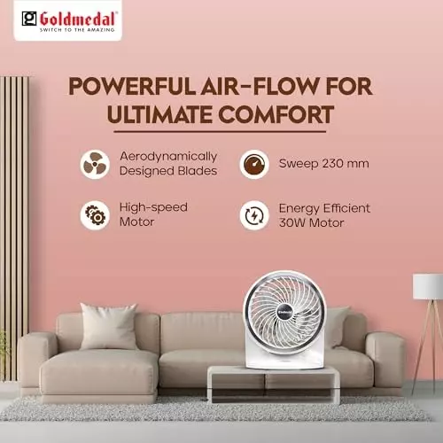 Goldmedal I-Fresh Personal Fan White 230 mm, PCS650409DMNWH
