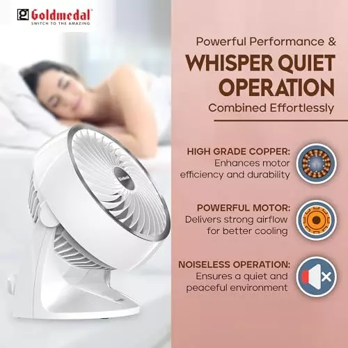 Goldmedal I-Fresh Personal Fan White 230 mm, PCS650409DMNWH