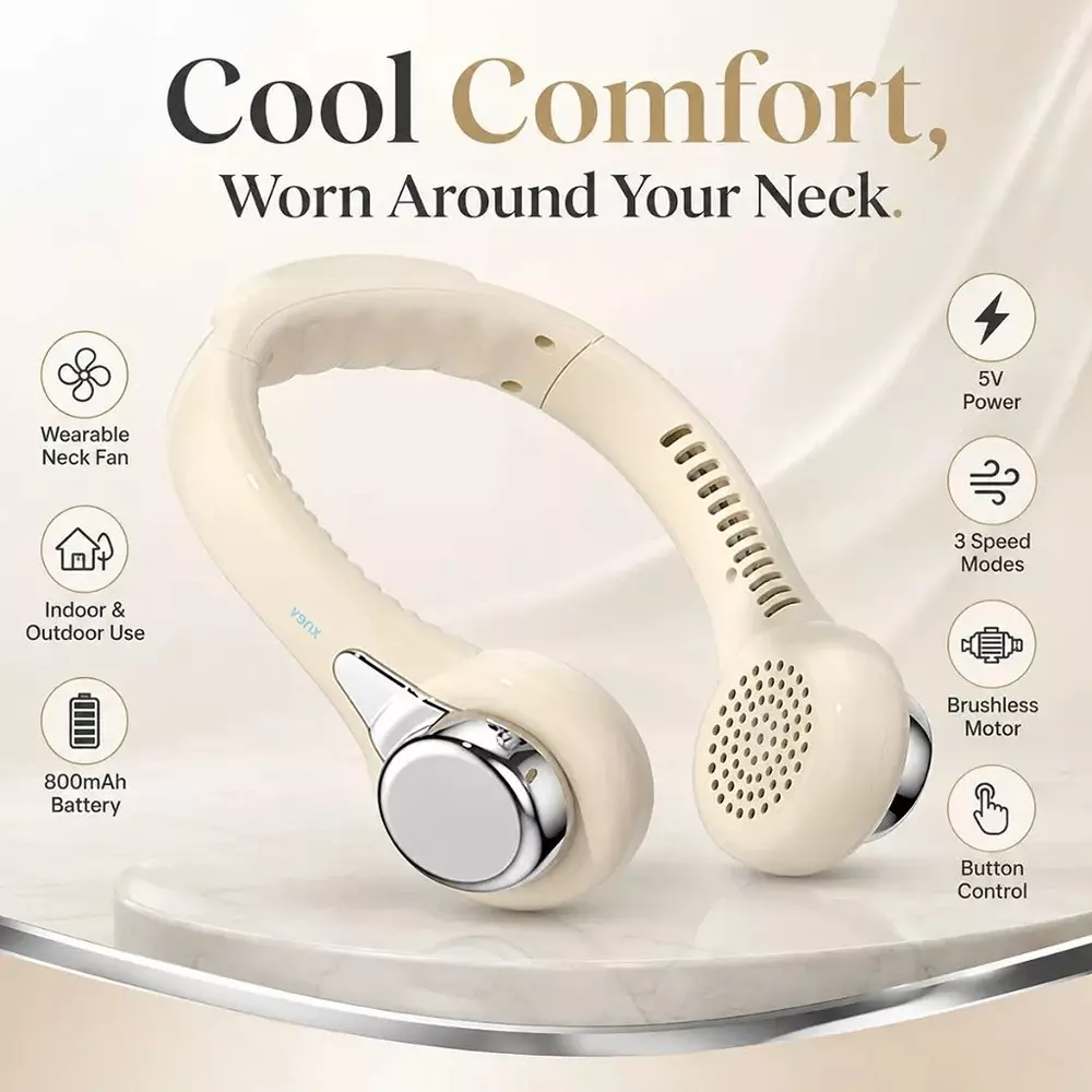 xuga-portable-neck-fan-800-mah-battery-capacity-brushless-motor-5-v-battery-voltage-beige-color-drip-b