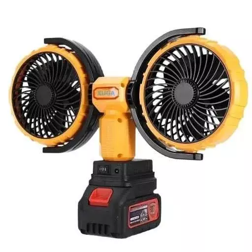 XUGA Air Cooling Fan With Power Bank 3000 mAh Battery Capacity Brushless Motor 12 W Power 21 V Battery Voltage, GRIT