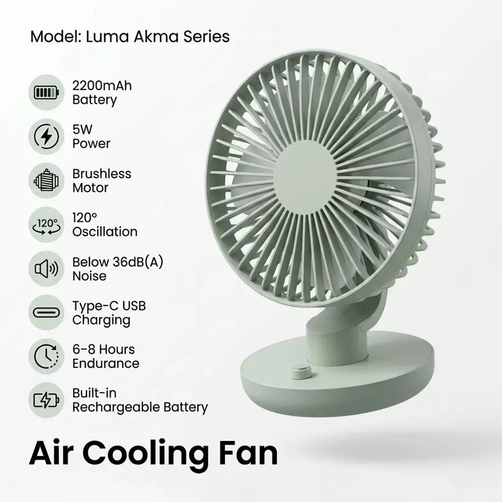 xuga-air-cooling-fan-2200-mah-battery-capacity-5-w-power-3-blades-3-speed-luma-akma