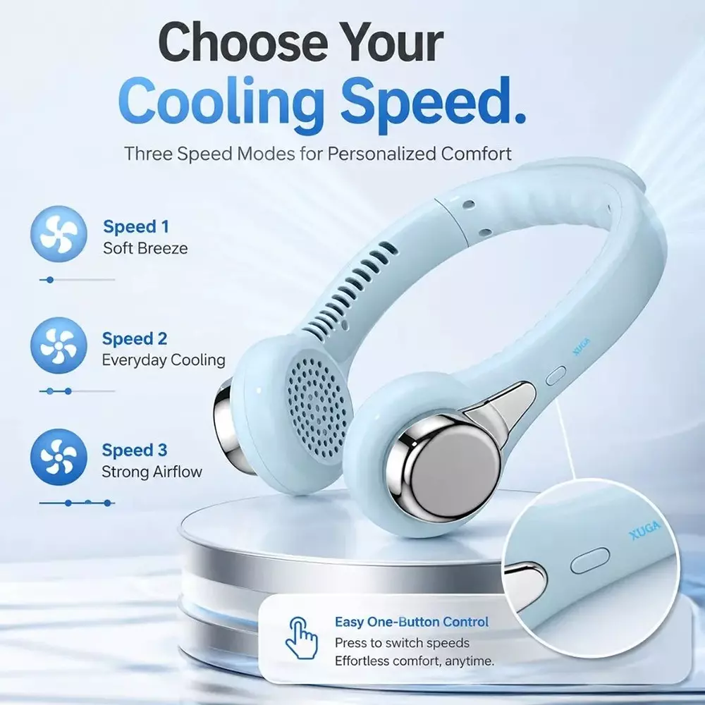 xuga-portable-neck-fan-800-mah-battery-capacity-brushless-motor-5-v-battery-voltage-blue-color-drip-s