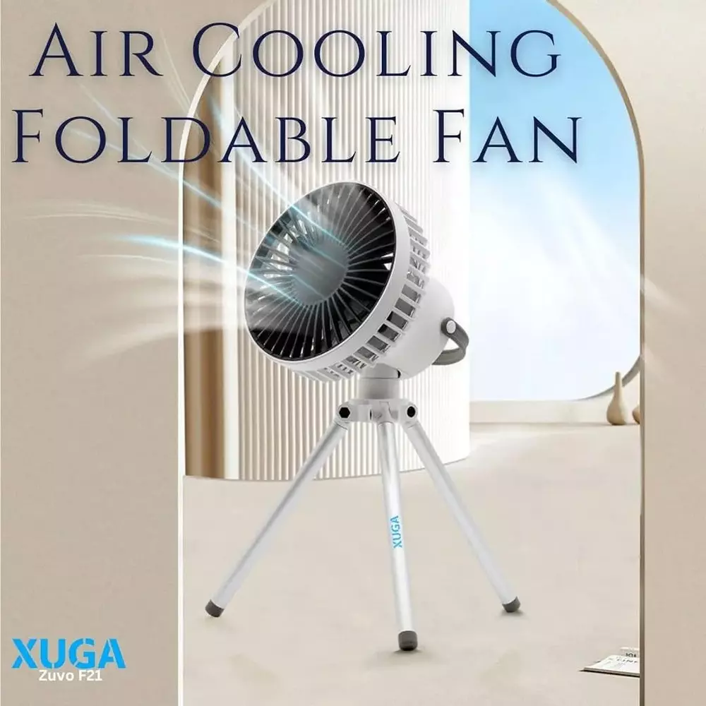 xuga-air-cooling-fan-2000-mah-battery-capacity-3-speed-black-white-color-zuvo-f21