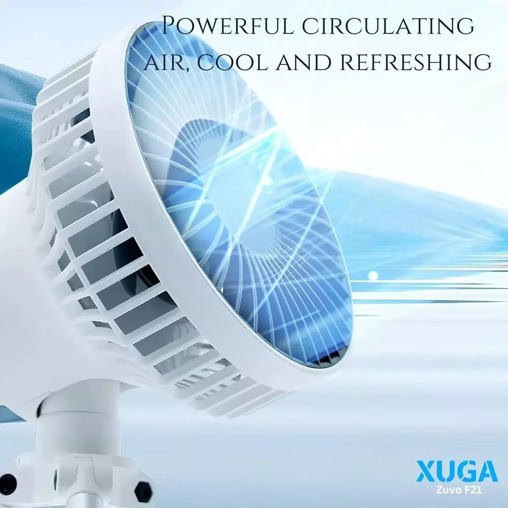 xuga-air-cooling-fan-2000-mah-battery-capacity-3-speed-black-white-color-zuvo-f21