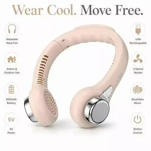 xuga-portable-neck-fan-800-mah-battery-capacity-brushless-motor-5-v-battery-voltage-pink-color-drip