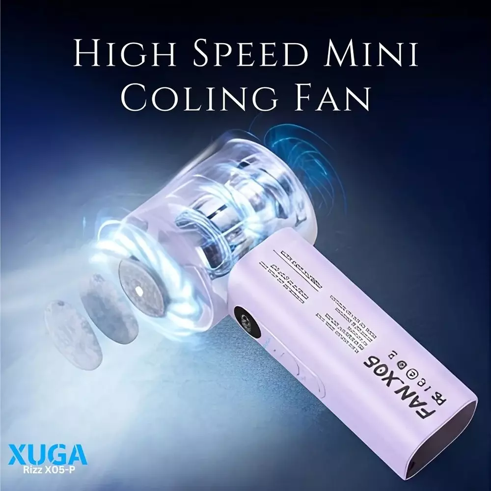 xuga-handheld-air-cooling-fan-6000-mah-battery-capacity-37-w-power-purple-color-rizz-x05-p