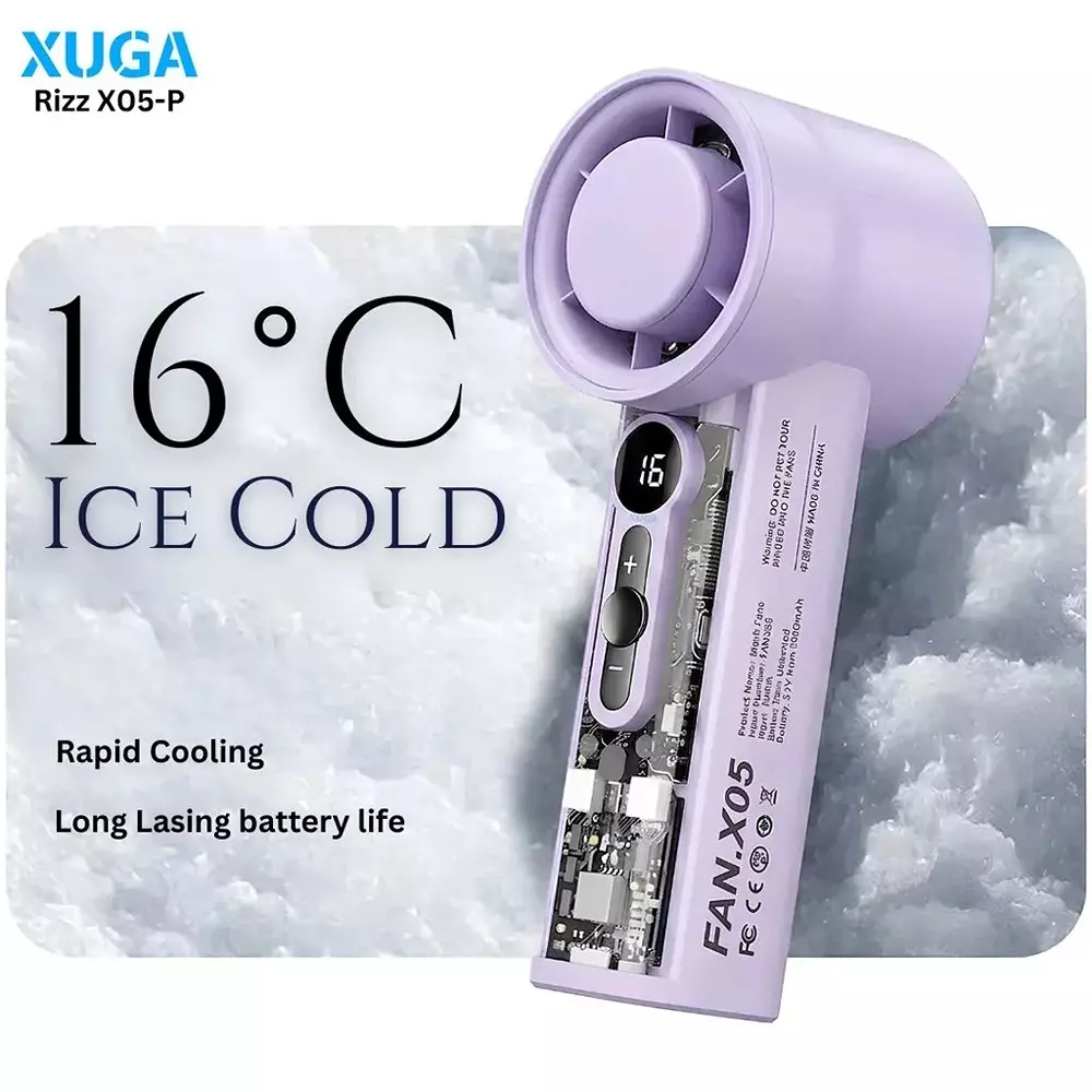 xuga-handheld-air-cooling-fan-6000-mah-battery-capacity-37-w-power-purple-color-rizz-x05-p