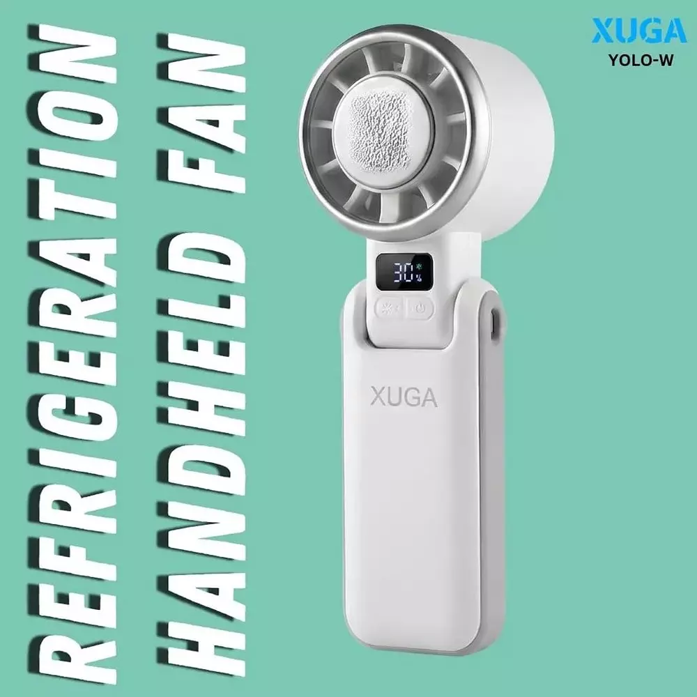 xuga-handheld-air-cooling-fan-4000-mah-battery-capacity-brushless-motor-105-w-power-5-speeds-yolo-w